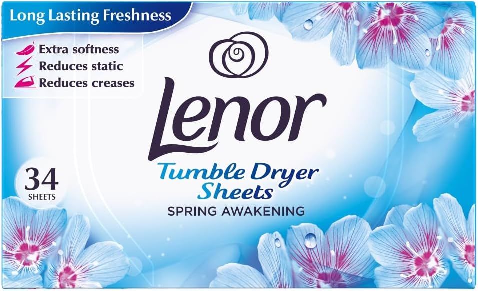 Lenor Tumble Dryer Sheets Spring Awakening 34 per pack Case of 6