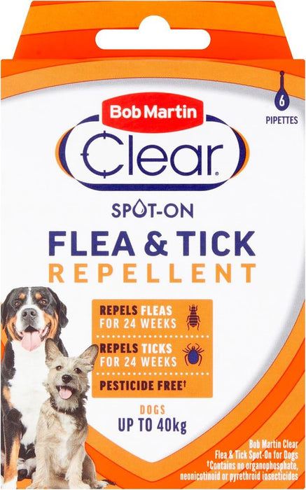 Bob Martin Clear Flea and Tick Spot on for Dogs