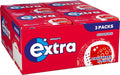 Extra Sugar-free Chewing Gum, Refreshing Strawberry Flavour, Freshens Breath, With Xylitol, Helps with Oral Hygiene for Healthy Teeth & Gums 20 x (3 x 9pieces)