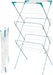 3 Tier Folding Clothes Airer - For Laundry, Indoor And Outdoor | Non-Slip Feet & Corner Spaces for Hangers | Home Storage - Foldable Drying Rack, Lightweight, Space Saving Washing Line