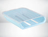 Durable Plastic Egg Tray Organizer - Holds 18 Eggs, Stackable Design for Fridge Storage (Aqua Blue)
