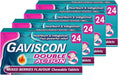 MM Double Action Mixed Berries Flavour Tablets - 96 Tablets (4 x 24) | Fast Heartburn & Indigestion Relief | Dual Action Formula for Acid Reflux | Long-Lasting Stomach Protection | Chewable Antacid