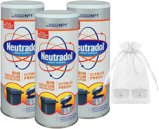 Multiple Neutradol Dustbin Odour Destroyer Powder Citrus Fresh 350g | Pack of 2