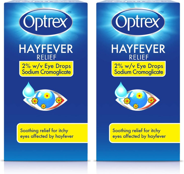 Optrex Soothing Eye Drops for Itchy Eyes 10 ml (Pack of 2)