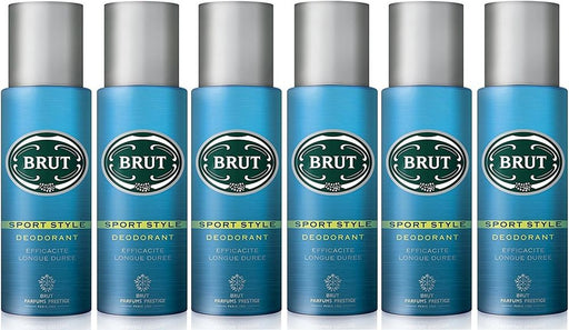 6x BRUT Deodorant, Aerosol Sport Style 200 ml