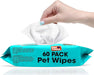 Pet Touch 6 X 60 Pack All Purpose PET WIPES for daily Cleaning of your Dogs and Cats Deodorizing ALCOHOL FREE and WET Moist Dog Paw Cleaner & Dog Ear Cleaner Wipes (6 Pack (360 Wipes))