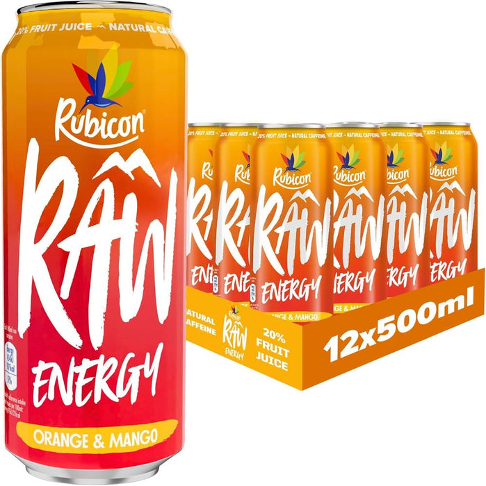 Rubicon RAW Energy Drinks size: 500ml - 12 Cans