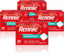 Rennie Antacids, Spearmint Flavour Heartburn Relief and Indigestion Tablets, Fast and Effective Relief for Acid Reflux, 4 Packs of 96 Tablets