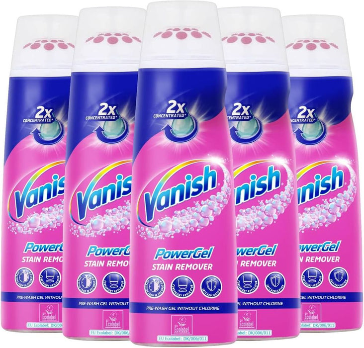 Vanish Fabric Stain Remover Power Gel, 200ml, Pack of 5, 5 x 200ml, Multi Purpose