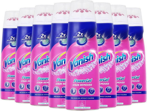 Vanish Oxi Action Power Gel Stain Remover 200ml (Pack of 8) - Multi-Purpose Cleaner for Stains & Odors