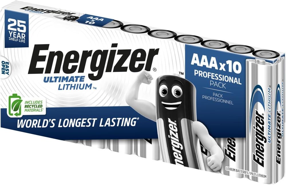 Ultimate Lithium AAA Batteries â€“ Pack of 10 | 1.5V Long-Lasting Batteries for Blink Security Camera, Doorbell, Alarm System & High-Drain Devices | Leak-Resistant & Lightweight Power