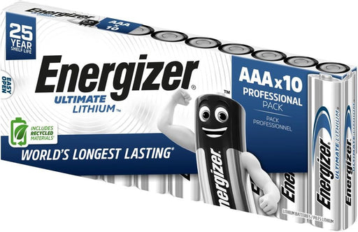 Ultimate Lithium AAA Batteries â€“ Pack of 10 | 1.5V Long-Lasting Batteries for Blink Security Camera, Doorbell, Alarm System & High-Drain Devices | Leak-Resistant & Lightweight Power