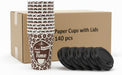 Big Brands Direct 140 Pcs Premium Paper Cups with lids for Hot and Cold Drinks, 8oz 236ml (140 Cups with lid)