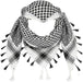 Big Brands Direct Premium Cotton Shemagh Keffiyeh Tactical Scarf, Military Desert Arab Style Head Wrap, Unisex Traditional Kufiya, Multi-Use Accessory (black&white(Black Tassels))