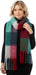 Big Brands Direct Premium Quality Womenâ€™s Furry Soft Rainbow Scarf Oversized Warm Winter Shawl with Multicolour Checks Ultra Cozy, Lightweight & Stylish Cold-Weather Wrap for Ladies