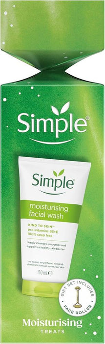 Simple Moisturising Treats Gift Set with a facial wash and a jade face roller perfect for any occasion 1 piece