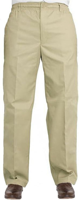 JBC Weaves Mens Smart Rugby Trousers with Elasticated Waist and Draw Cord (W48 x L27 Extra Short, Beige/Stone)