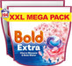 Bold EXTRA PODSÂ® Washing Liquid Laundry Detergent Capsules 104 Washes (52 x 2), Cherry Blossom & Rose Water, Extra Stain And Odour Removal, With Built-In Lenor Softener