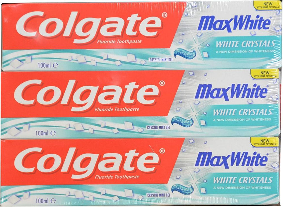 Colgate Max White New with More White Crystals 100ml, Pack of 6