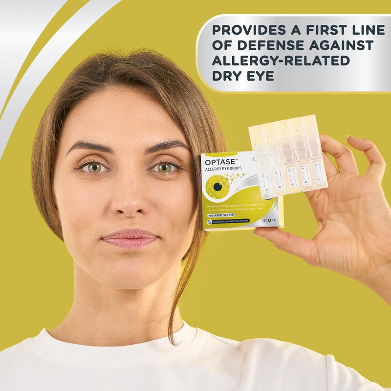 Optase Allergy Eye Drops - Fast-Acting Treatment of Irritated, Itchy, Red & Watery Eyes from Allergies & Hay Fever