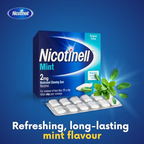Nicotinell Mint Gum 2mg (204 Pieces), Nicotine Gum, Mega Pack