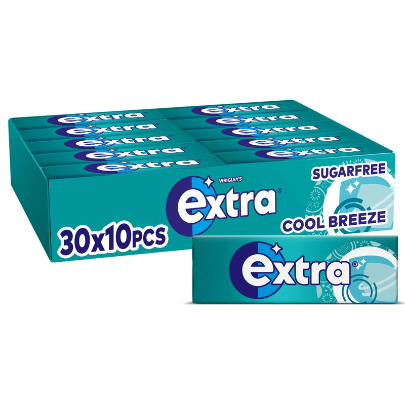 Wrigley's Extra Cool Breeze Sugar Free Chewing Gum Multipack 30x10 Pieces