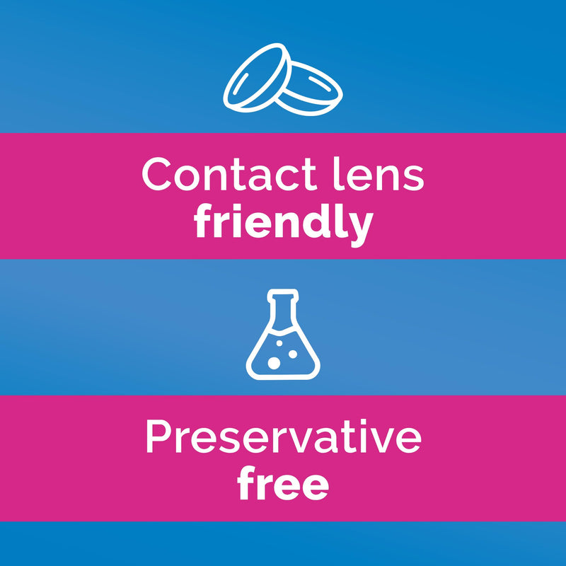 Optrex Double Action, Dry Eyes, 10 ml, Moisturising Drops for Dry & Tired Eyes, Fast Long-Lasting Relief, Restores Moisture, Suitable with Contact Lenses, Eye Care Solution, Instant Relief