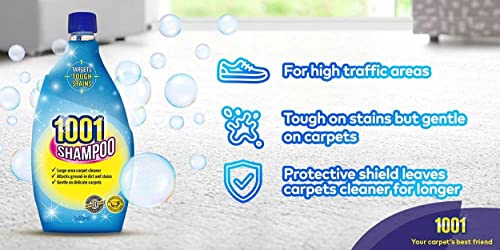 2 x 1001 Carpet Shampoo Hand Cleaner Solution Deep Clean Dirt Stain Remover 500ml