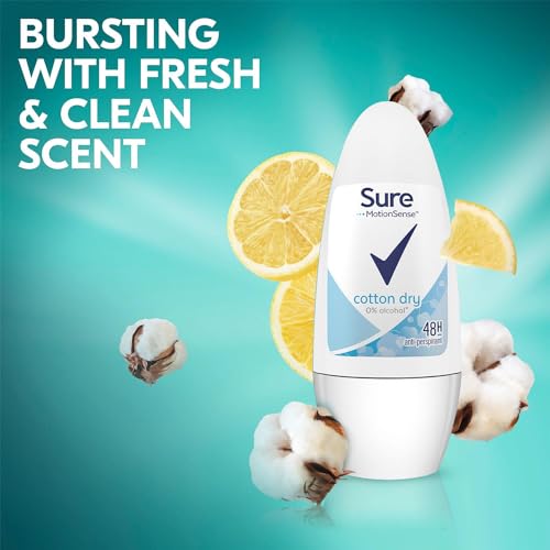 Sure Women Cotton Ultra Dry 24H Anti Perspirant Roll On 50 Ml - Pack of 2