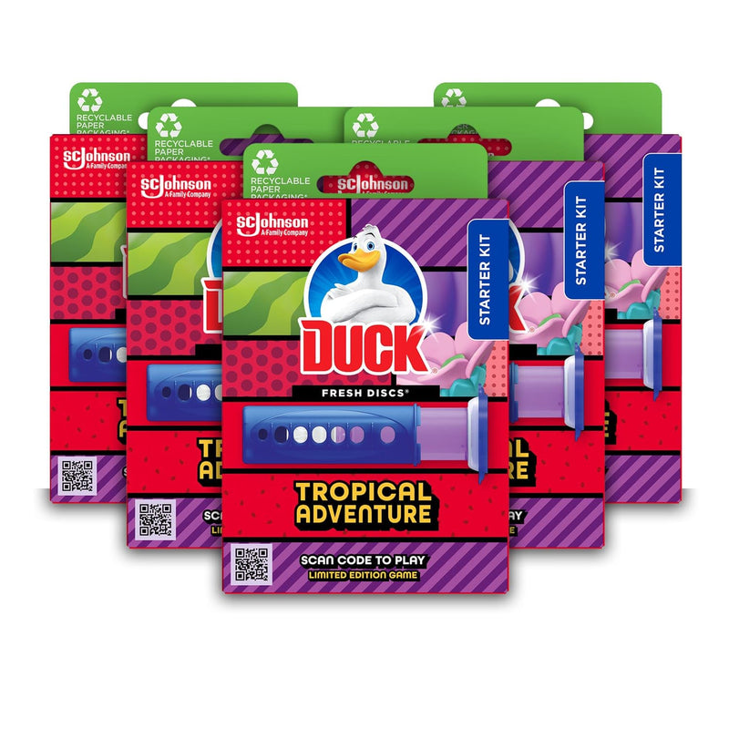 Duck Fresh Discs Toilet Cleaner Starter Kit, Fights Stains That Harbour Germs