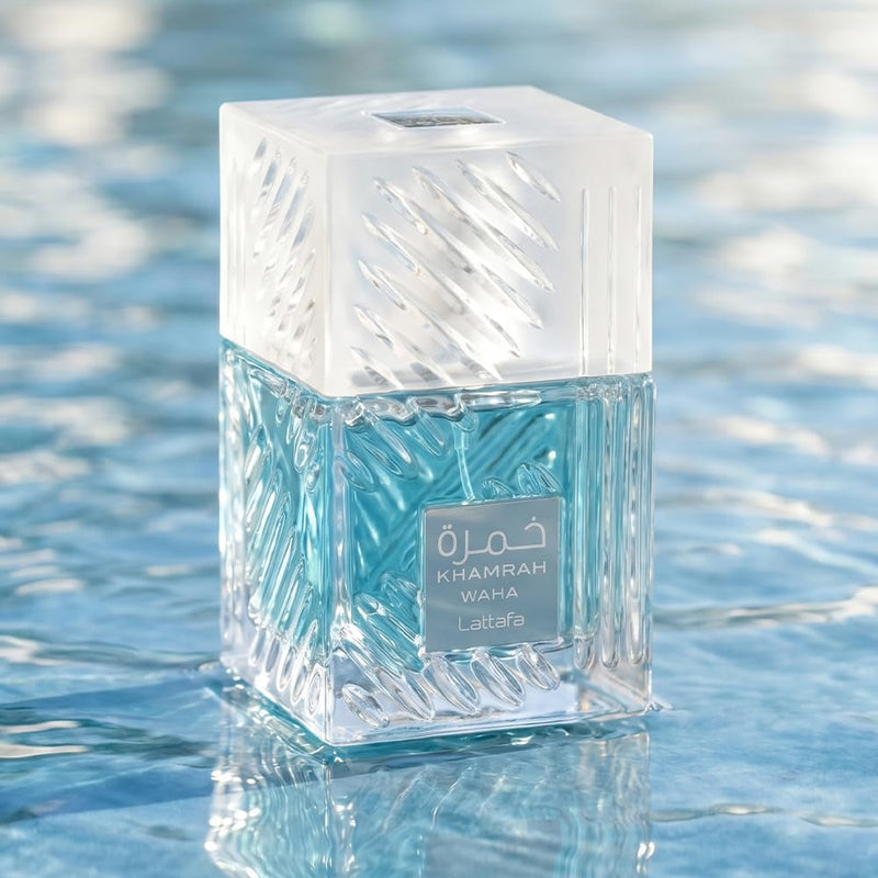 Lattafa Khamrah Waha Unisex EDP 100ml - Fresh Yuzu Cucumber Sea Salt Accord