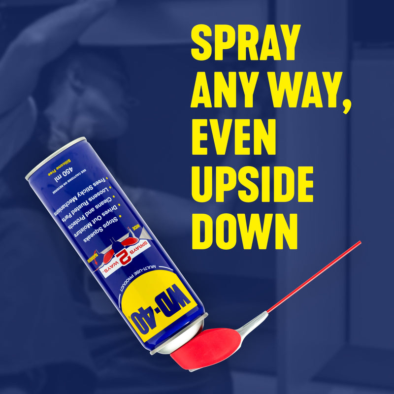 WD-40 Multi-Use Product Lubricant Spray, Smart Straw, 450ml, 12-Pack