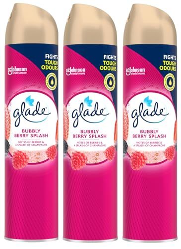 Glade Air Freshener, Aerosol Room Spray, Bubbly Berry Splash, (12 x 300ml)