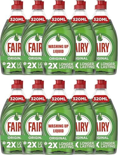 Faairrry Original Washing Up Liquid - 320ml Bottles - Pack of 2 - Concentrated Dishwashing Detergent with 2X Longer Lasting Formula - Fresh Scent