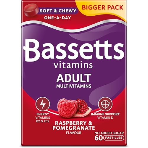 Bassetts Vitamins Adult Raspberry & Pomegranate Flavour Multivitamins 60 Gummy Pastilles