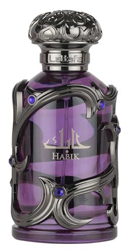 Habik for Men by Lattafa Eau de Parfum 100ml – Spicy Woody Long Lasting Scent – Modern Masculine Fragrance with Cardamom Lavender Amberwood Luxury Arabic Perfume for Him