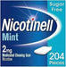 Nicotinell Mint Gum 2mg (204 Pieces), Stop Smoking Aid, Sugar Free Nicotine Gum, Mint Flavour, 2mg Regular Strength for Light Smokers, Quit Smoking Aid