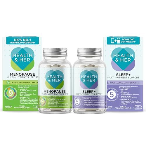 Health & Her Menopause Multi-Nutrient Support - for Wellbeing During Menopause - Menopause Supplements - Vegan