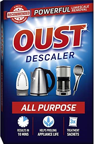 Oust Powerful All Purpose Descaler, Limescale Remover – Ideal for Kettles, Coffee Machines, Irons and Shower Heads, 3 Sachets x 6 (18 Sachets Total)