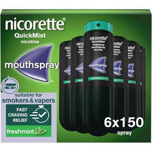 Nicorette QuickMist Mouthspray, Freshmint Smoking or Vaping Cessation Aid, Designed to Start reducing Cravings in 30 Seconds (Quit Smoking or Quit Vaping Aid)
