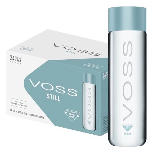 VOSS Still Water – Premium Naturally Pure Water - PET Plastic Water Bottles for On-the-Go Hydration