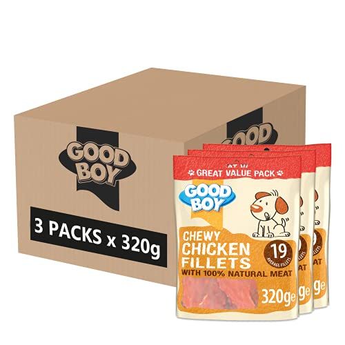 Good Boy Good Boy - Tender Duck Fillets - Dog Treats - Made With 100% Natural Duck Breast Meat - 320 Grams - Low Fat Dog Treats - Case of 3