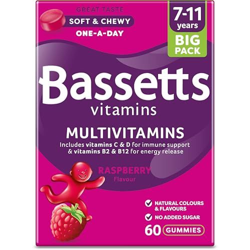 Bassetts Vitamins 7-11 Years Raspberry Flavour Multivitamins