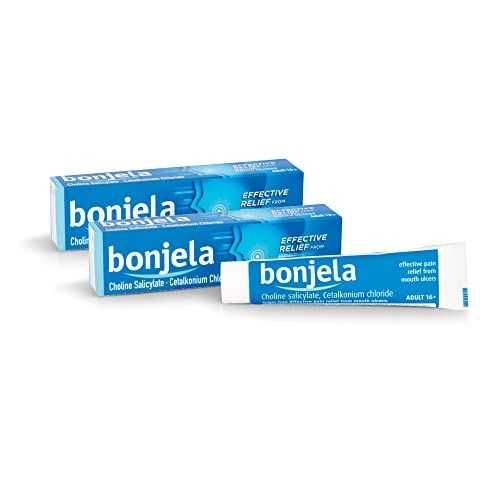 Bonjela Antiseptic Pain-Relieving Gel for Mouth Ulcer Treatment, Cold Sores, Dentures and Mouth Inflammation