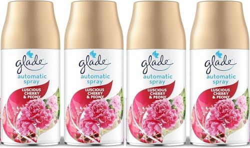 4 x Glade Automatic Spray Refill 269ml - Cherry & Peony