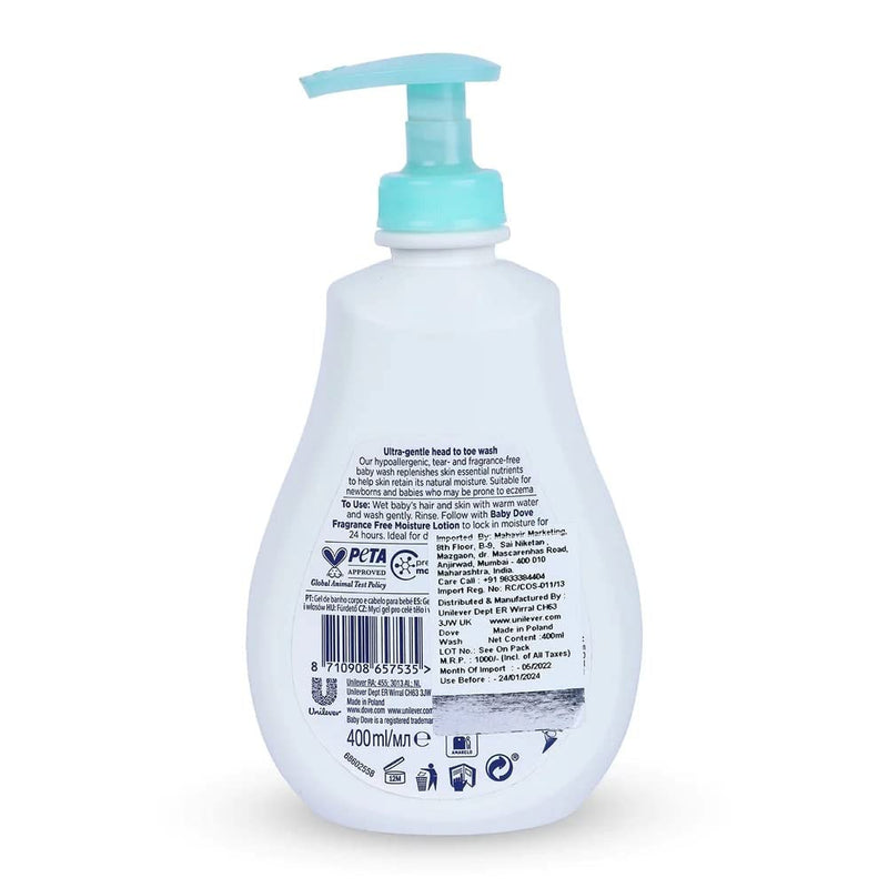 Dove Baby Sensitive Moisture Head to Toe Wash, 400ml