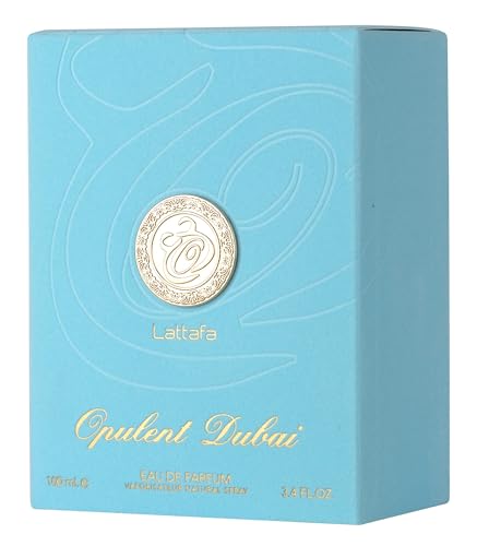 Opulent Dubai by Lattafa Perfumes Unisex Eau de Parfum 100ml Oriental Floral Fragrance with Mango, Jasmine, Ambergris and Oakmoss Long Lasting Luxury Scent for Men and Women