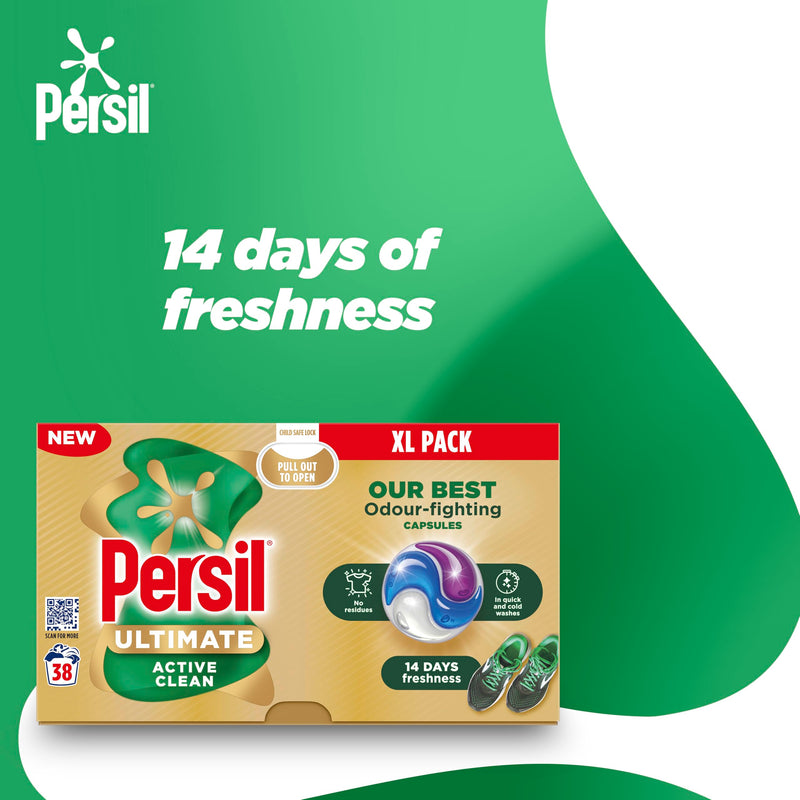 Persil Ultimate Active Clean Washing Capsules laundry