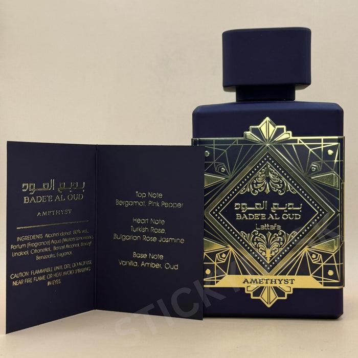 Badee Al Oud Amethyst EDP 100ML, Arabian Perfume, Spicy Elegance and Floral Harmony