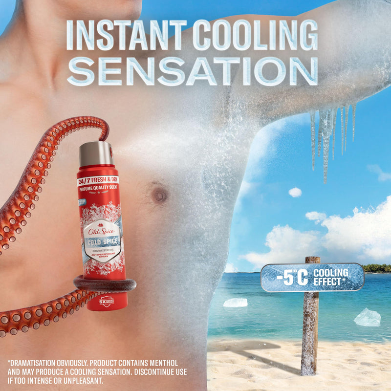 Old Spice Captain Deodorant Body Spray For Men, Aluminium Free